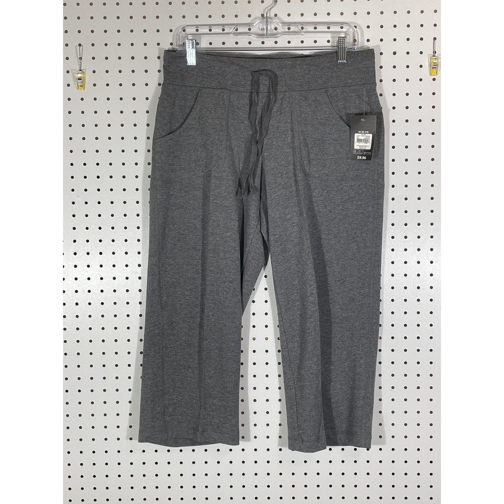 Athletic Works Women Charcoal Grey Heather Knit Capri Pants M 8-10 NWT AWL18110H